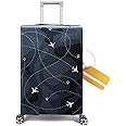 OrgaWise Elastic Travel Luggage Cover Suitcase Cover for 18-32 Inch Suitcase Protective Cover with Zipper, with a Luggage tag