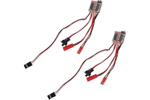 ALAMSCN 2 Stück RC ESC 20A ESC Elektronischer Geschwindigkeitsregler mit Bremse für Controller Boot RC Car Tank Ersatzteil