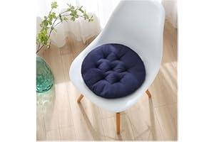 UYEOCO Set 4/2/1 Cuscini Sedia da Cucina/Cuscini di Seduta, Cuscini Sedia rotondi esterno 40x40/30x30cm,Cuscino per sedia cucina ufficio da giardino da ufficio(Navy blue,4PCS_40CM/16IN)