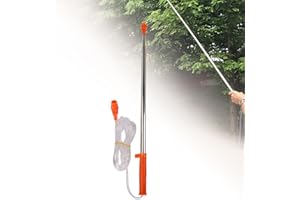 BigKing Sprayer Pipe, Sprayer Extention Wand, Telescopic Lance, 2.6m Stainless Steel Multifunctional Spray Extension Pipe Sprayer Tool for Garden Green Space Tree