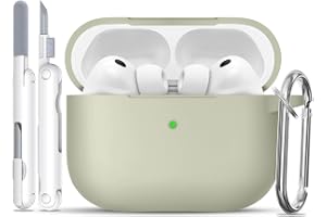 TNSNK för AirPods Pro 3 Case, AA2-Khaki | Mjukt Silikon, Halkfritt, Reptåligt, med Rengöringssats och Nyckel, Trådlös Laddnin