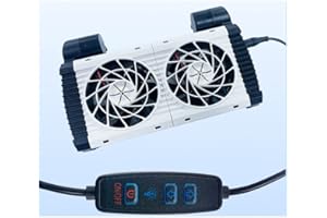LONDAFISH Aquarium Cooling Fans Adjustable Aquarium Water Cooling Fans Aquarium Chillers (Double Head)