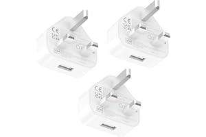 LUETASOO iPhone USB Plug 3 Pack, Mains Charger Adapter UK 5V 1A Wall Charging Power Adaptor for iPhone 14 13 12 11 Pro Max XS X XR 8 7 6 6S Plus 5 5S 5C SE 2020,iPad Pro/Air 2