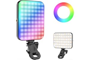 DUIDESHI 95 LED RGB wiederaufladbare Telefonfülllichter, Ringlicht für Kamerabild, Make-up-Foto, Videokonferenzen, Laptop-Nutzung, Zoom-Meetings, TikTok, Vlog-Fotografie