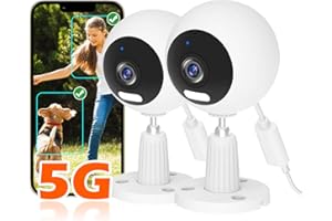 GUOANVISION Kamera Überwachungskamera Aussen/Innen, 5G WLAN Überwachung Außen, Hundekamera, Babyphone mit App IP65 Wasserdicht, 2-Wege-Audio, Auto-Zoom, SD &Cloud-Speicher