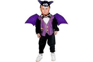 Ciao- Pipistrellino Costume Travestimento Tutina Baby (Taglia 2-3 Anni) con cuffietta