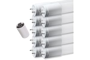 pureled 10er Pack LED Röhre 120cm - GLAS T8 G13 - neutralweiß (4000K) - 18W (ersetzt 36W) - 1800 Lumen - inklusive Starter - Leuchtstoffröhre Neonröhre Röhrenlampe LED-Tube