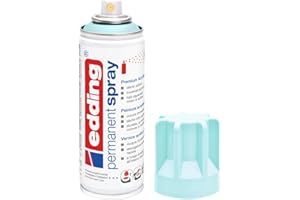 edding 5200 spray permanent - bleu pastel - 200 ml - peinture acrylique pour peindre ou décorer verre, métal, bois, céramique, plastique, toile - peinture acrylique en aérosol
