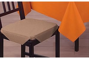 CONFEZIONI GIULIANA 6 Cuscini Cucina Giardino Coprisedia Con Aletta Falso Tinta Unita Made In Italy, Tortora