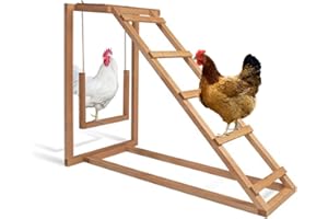 MaxxPet - Set di gioco pollaio – scale, piattaforma e posatoio, in legno, 100 x 50 x 81 cm