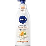 NIVEA Crema Corpo Arancio e Avocado Pump da 500 ml, Crema Corpo Energizzante per Pelli Normali e Secche, Crema Corpo Idratant