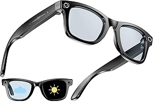 findtime Smart Glasses Camera 8MP 2K Recording Video Audio Sunglasses Color Changing Lenses AI Translation Open Ear Music Dual Microphone Sport Outdoor Bluetooth Glasses for Men Women