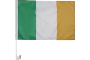 AZ FLAG - Autofahne Irland - 45x30 cm - Irische Autoflagge 30 x 45 Cm - Auto Flaggen