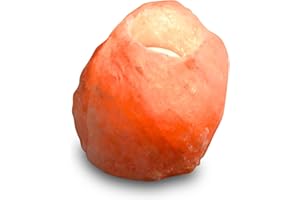 ZEN LIGHT Bougeoir en Cristal de Sel Himalaya Rock 1kg - 100% Authentique Cristal de Sel d'Himalaya Naturel - Sculpté à la Main - Porte-Bougie en Matière Naturelle de Qualité – Forme Naturelle - Zen’Light