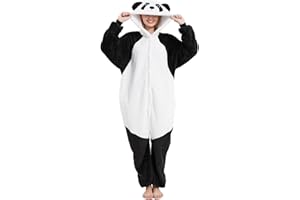 Luojida Combinaison Pyjama Femme Homme Pyjamas Onesies Cosplay Costume Kigurumi Deguisement Halloween Adulte Pyjama Pilou Pilou Chaud et Doux à Poches pour Carnaval Halloween Noel Jour de l'An
