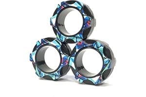 Aionly Magnetic Rings, Finger Spinner Fidget Toys, Stress Relief Toy for Anxiety, Magnetic Fidget Toys For Ages 4-10, Christmas Stocking Filler Gift For Boys Girls 4 5 6 7 8 Years Old (Multi blue)