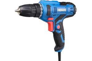 HERZO Perceuse/Visseuse Réglage Double Vitesse 300W 20 + 1 couple avec 4m durée cable à domicile quotidienne travaux de forage
