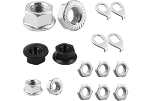 LuLiyLdJ 16 Piezas Tuerca pedalier Bicicleta, Tuerca Brida Eje Trasero Bicicleta, Accesorios Bicicleta M8 M9.5 M10