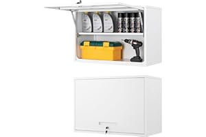 Sightlife Armario Colgante, Armario de Cocina, Armario de baño, Armario de Herramientas, Armario de Pared, con Cierre, 55 x 80 x 40 cm