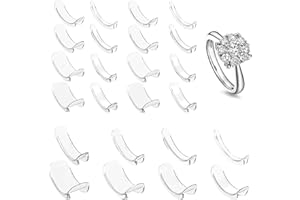 Anseom Snuggies Lot de 24 ajusteurs de bague invisibles 8 tailles compatibles avec tous les outils de bijoux
