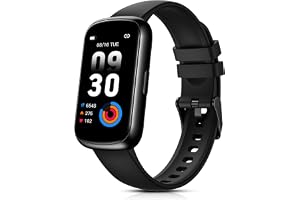 TIFOZEN Smartwatch dam, 1,47 tum aktivitetsarmband med pulsmätare/SpO2/sömn/24 sportlägen, stegräknare/vattentätt 3ATM smartw