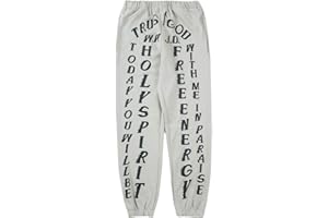 NAGRI Holy Spirit Letters Graphic Sweatpants Athletics Trousers