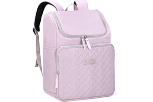 Outplea 17L Zaino Termico Frigo Donna, Borsa Frigo Pranzo Ufficio Piccola, Borsa Zaino Termico Porta Pranzo Impermeabile per Viaggio Campeggio Spiaggia, Viola