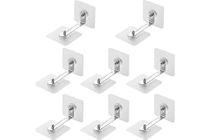 Anseom Ancoraggi da Parete per Mobili 8Pcs, Autoadesivo Mobili Parete Ancoraggi, Staffe in Metallo Antiribaltamento mobili per Protezione Bambini Animali Domestici, Senza Foratura, per Armadi Librerie
