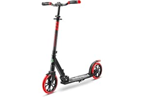 SereneLife Monopattino, Monopattino Bambini da 8 Anni, 2 Ruote con Manubrio Regolabile, Adulti e Adolescenti, Antiscivolo, Monopattino Pieghevole, Monopattino a Spinta e Portatile con Tracolla