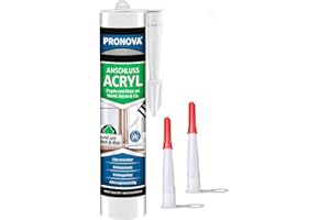 MANNIBEST Maler Acryl weiß Innen & aussen | Dichtstoff 300ml Kartusche | schnell überstreichbar und sehr alterungsbeständig (Weiß)