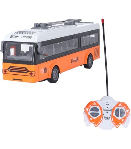 Autobus Telecomandato Scuolabus RC Scala 1:48 - Giocattolo Educativo Con Movimento A Tutto Tondo