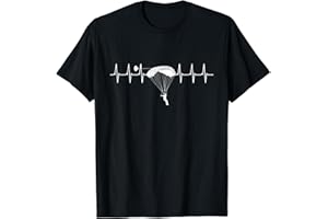 Parachutisme Parachute Battement De Coeur Saut En Parachute T-Shirt