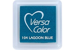 TSUKINEKO Versasmall VersaColor Tampon encreur Petit Cube 25 × 25 mm Pigment Lagon Bleu