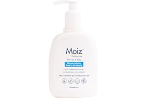 Moiz Cleansing Lotion Face & Body Cleanser For Sensitive Skin With Aloe Vera & Pro-Vitamin B5 pH 5.6 Soap, Paraben & Sulphate Free - 200ml