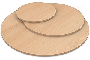 ‎AUPROTEC AUPROTEC Tischplatte 28mm rund Ø 700 mm Buche Holzplatte melaminharzbeschichtet Spanplatte mit Umleimer ABS Kante Auswahl: 70 cm