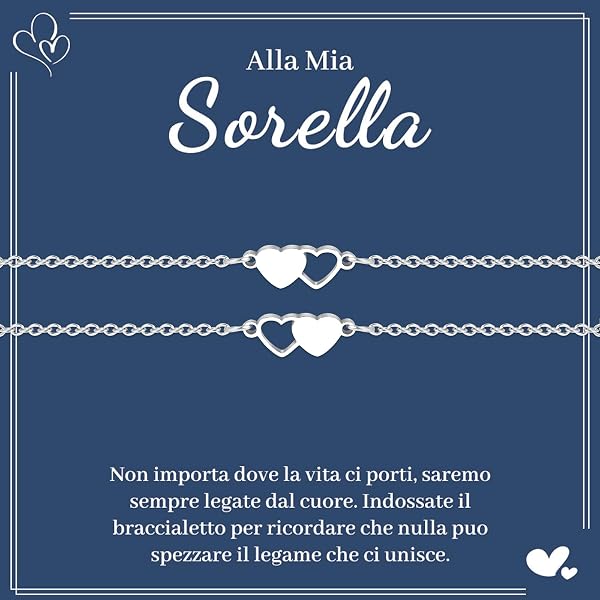 Bracciali Amicizia Zysta Con Cuore Spezzato In Acciaio Inox - Regalo Per 3 O 4 Migliori Amiche