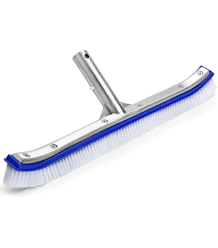 Brosse Hémisphérique Piscine LALAGO - Balai Avec Perche Amovible, Poils Larges 43cm