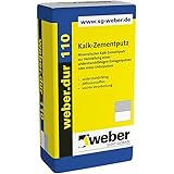 weber.dur 110 Kalk-Zementputz 30 kg Zement Putz Trockenmörtel Innen Außen Kalkzementputz Zementputz Kalkzementputz Unterputz