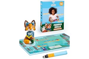 Edurino Mika Starter Set - Phonic Skills, Recognising & Writing Letters Correctly, Identifying Letter Sounds for Kids 4+, incl. 1 x Mika Figurine, Ergonomic Pen and App Access, Handwriting Practice