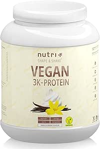 Protein Vegan Vanille 1kg 84,6% Eiweiß - 3k-Proteinpulver 1000g - Nutri ...