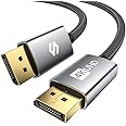 Silkland DisplayPort to DisplayPort Cable (4K @ 60Hz, 2K @ 144Hz, 2K @ 165Hz) Nylon Braided Ultra High Speed DisplayPort Cabl