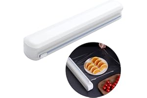 DUOZOANZ Distributeur Film Alimentaire Coupe Papier - Accessoires de Restaurant Cutter Découpage Organisateur Convient Aux Largeurs InféRieures à 32 CM pour Feuille D'aluminium Emballage Plastique
