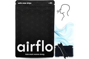 Nasal Strips for Breathing | Nose Strips for Sport & Recovery – 30 Pack | Premium Satin Weave | Anti-Slip, Sweat-Resistant, Hypoallergenic | Black | Nose Strips for Running & Endurance by airflo™