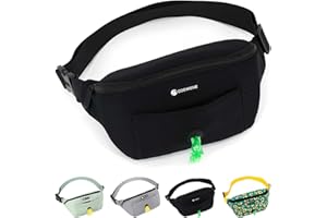 COOWONE Dog Walking Bag Dog Treat Pouch with Poop Bag Holder, Adjustable Waist Bumbags Fanny Pack for Women Ladies Men -Easily for Puppy Training | Dog Lovers Gifts