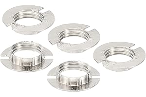PATIKIL Anneaux de Douille de lanterne G9, Lot de 5 Adaptateurs de Support d'Abat-Jour en Alliage pour lanterne de Table Ou de Sol de Diamètre 3/4 Pouce, Ton Argenté