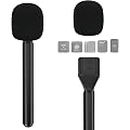 Adaptateur de microphone à main pour DJI Mic Mini - Avec protection anti-pop - Poignée pour interview sans fil - Microphone Lavalier pour Osmo Pocket 3/Hollyland Lark M1/Synco Boya