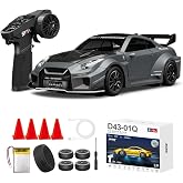 Kumoyu 1:43 Profesyonel Mini Drift RC Araba GTR 4WD 15 KM/H Hız Metal Alaşım G&ouml;vde EPS Stabilizasyonu Tam Orantılı &Ccedil;ift Modlu
