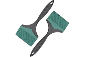 TUYOTUE Großer Silikon-Grillpinsel – 10 cm extra breiter Silikon-Backpinsel zum Grillen, hitzebeständige Pinsel, verteilt Öl, Buttersoße zum Kochen, Backen, Grillen, spülmaschinenfest (grün 2)