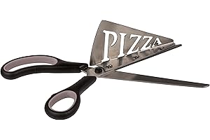 MIK Funshopping nóż do pizzy z łopatką do pizzy, nożyczki kuchenne ze stali nierdzewnej, nadają się do mycia w zmywarce
