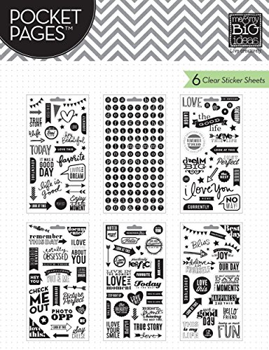 Me & My Big Ideas Kunststoff Pocket Seiten Klar Aufkleber 6 sheets-love - 3